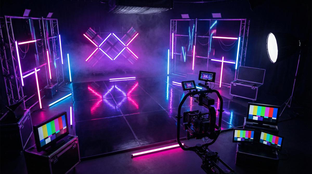 抖阴传媒MV制作传媒教程霓虹灯光效果